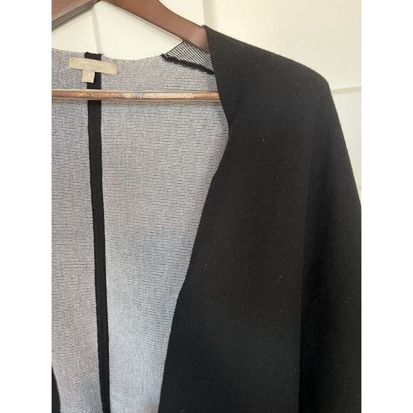 Joan Vass Studio Women's Black Cardigan Open Front Medium Dolman Sleeve - Picture 2 of 7